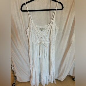 NWT Loft Metallic Striped Spaghetti Strap Dress With Pockets